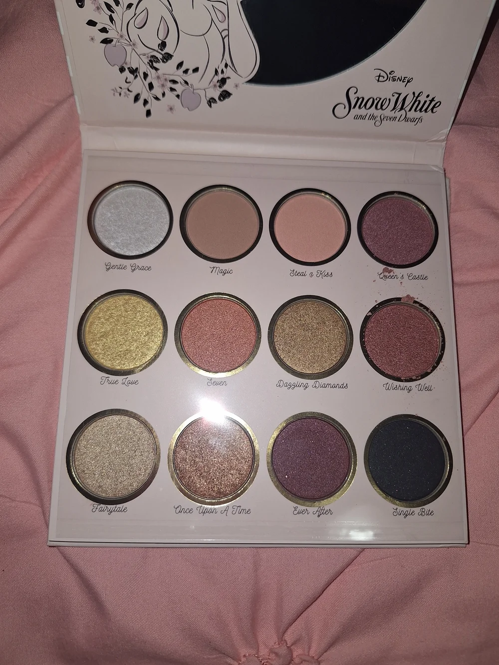 Disney Snow White Eyeshadow Palette - Pink, White, Black, Gold, Purple